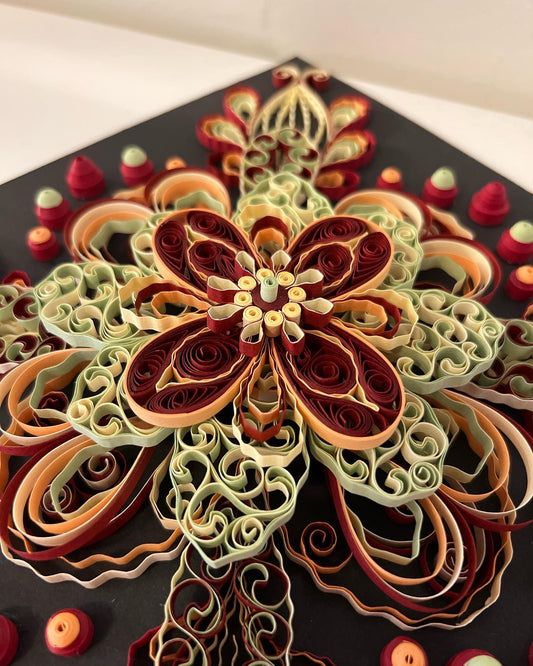 Flower quilling art