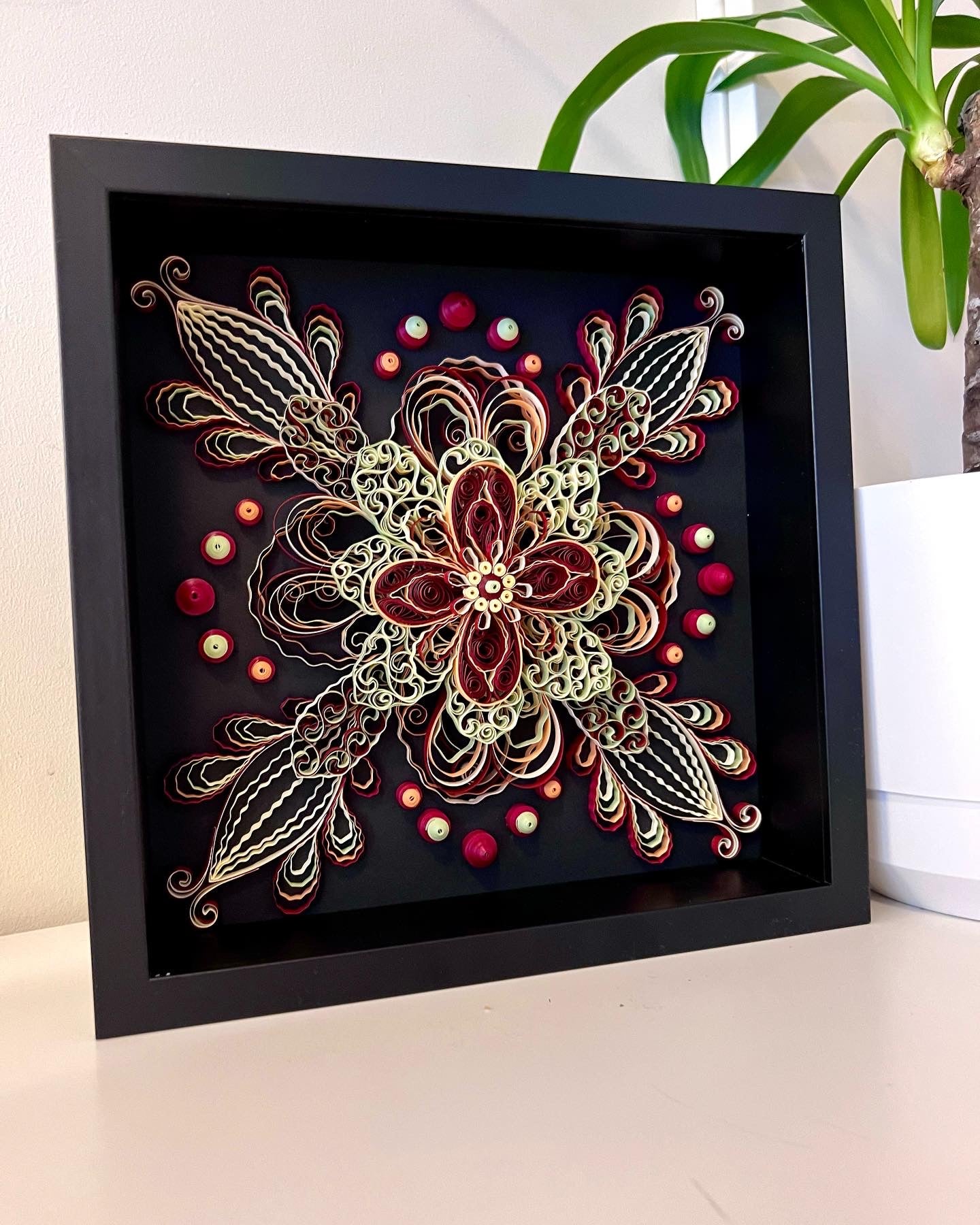 Flower quilling art